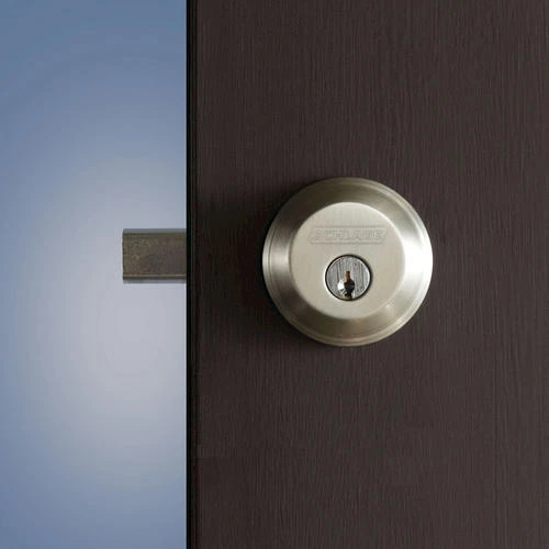Schlage® Satin Nickel Single Cylinder Door Deadbolt 2 Schlage® Satin Nickel Single Cylinder Door Deadbolt - Image 2