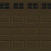 Ideal Door® Traditional 8' X 7' Chocolate Insulated Garage Door With Windows (R-Value 6.5)