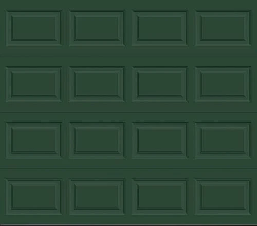 Ideal Door® Traditional 9' X 7' Hunter Green Insulated Garage Door (R-Value 6.5) 1 Ideal Door® Traditional 9' X 7' Hunter Green Insulated Garage Door (R-Value 6.5)