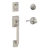 Schlage® Century Satin Nickel Entry Door Lever Handleset And Single Cylinder Door Deadbolt
