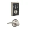 Schlage® Merano Satin Nickel Door Lever With Century Trim And Touch™ Keyless Entry Door Deadbolt