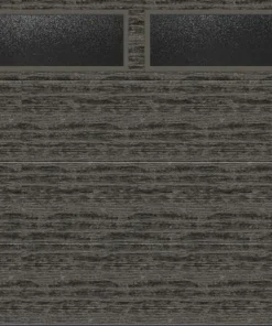 Ideal Door® Modern 8' X 7' Flush Slate Finish Insulated Garage Door With Windows (R-Value 6.5)