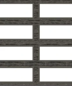 Ideal Door® Modern Flush 8' X 7' Slate Finish Insulated Garage Door With Windows (R-Value 6.5)