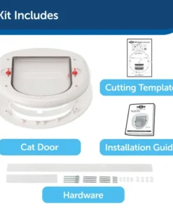 PetSafe® 7-1/8" X 7-1/2" Big Cat Door 14 PetSafe® 7-1/8" X 7-1/2" Big Cat Door -Doors, Windows & Millwork Sales HPA11 10888 PT04