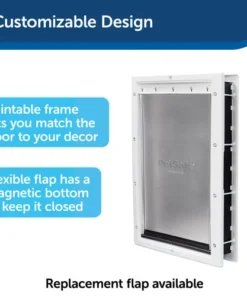 PetSafe® 7-1/2" X 11" Small White Plastic Pet Door 13 PetSafe® 7-1/2" X 11" Small White Plastic Pet Door -Doors, Windows & Millwork Sales HPA11 10966 PT02