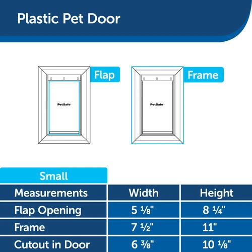 PetSafe® 7-1/2" X 11" Small White Plastic Pet Door 7 PetSafe® 7-1/2" X 11" Small White Plastic Pet Door - Image 7