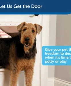 PetSafe® 8.12" X 12.25" Medium White Plastic Pet Door -Doors, Windows & Millwork Sales HPA11 10967 PT01