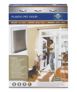 PetSafe® 8.12" X 12.25" Medium White Plastic Pet Door -Doors, Windows & Millwork Sales HPA11 10967 PT07