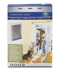PetSafe® 10.12" X 16.25" Large White Plastic Pet Door -Doors, Windows & Millwork Sales HPA11 10968 PT06