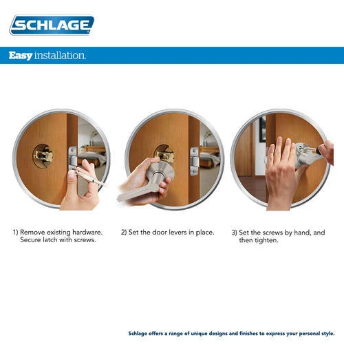 Schlage® Flair Bright Brass Hall & Closet Passage Door Lever 2 Schlage® Flair Bright Brass Hall & Closet Passage Door Lever - Image 2