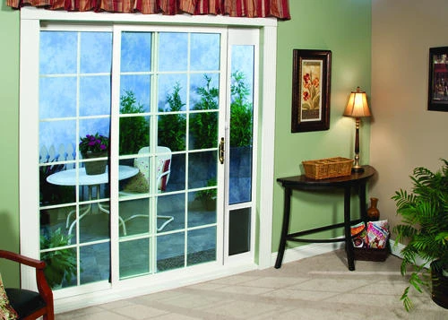 PetSafe® 91 7/16"-96" Adjustable Medium Deluxe White Patio Panel Pet Door 2 PetSafe® 91 7/16"-96" Adjustable Medium Deluxe White Patio Panel Pet Door - Image 2