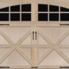 Ideal Door® Premium Handcrafted 8' X 7' Hemlock Stain Non-Insulated Garage Door With Windows