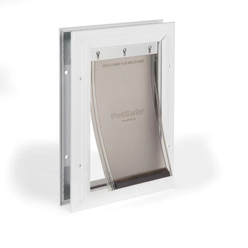 PetSafe® Freedom 5.25" X 8.12" Small Premium White Aluminum Pet Door 2 PetSafe® Freedom 5.25" X 8.12" Small Premium White Aluminum Pet Door - Image 2