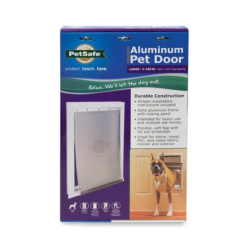 PetSafe® Freedom 10.25" X 16.25" Large Premium White Aluminum Pet Door 3 PetSafe® Freedom 10.25" X 16.25" Large Premium White Aluminum Pet Door - Image 3