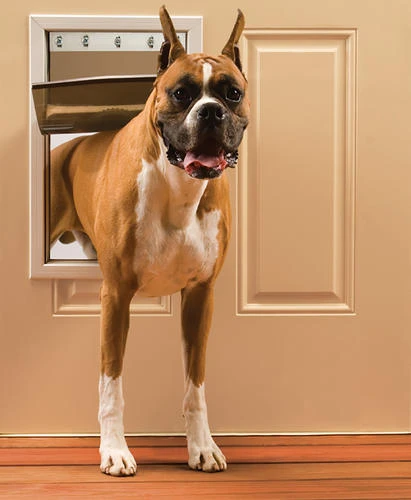PetSafe® Freedom 10.25" X 16.25" Large Premium White Aluminum Pet Door 2 PetSafe® Freedom 10.25" X 16.25" Large Premium White Aluminum Pet Door - Image 2