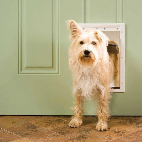 PetSafe® 8.12" X 12.25" Medium Premium White Plastic Pet Door 2 PetSafe® 8.12" X 12.25" Medium Premium White Plastic Pet Door - Image 2