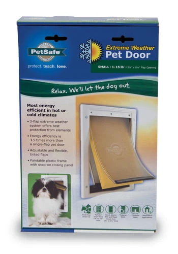 PetSafe® Small White Extreme Weather Pet Door - 5.12" X 8.75" 3 PetSafe® Small White Extreme Weather Pet Door - 5.12" X 8.75" - Image 3