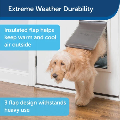 PetSafe® 8.12" X 12.25" Medium White Extreme Weather Pet Door 4 PetSafe® 8.12" X 12.25" Medium White Extreme Weather Pet Door - Image 4