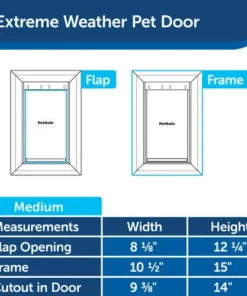 PetSafe® 8.12" X 12.25" Medium White Extreme Weather Pet Door 15 PetSafe® 8.12" X 12.25" Medium White Extreme Weather Pet Door -Doors, Windows & Millwork Sales PPA00 10985 PT05