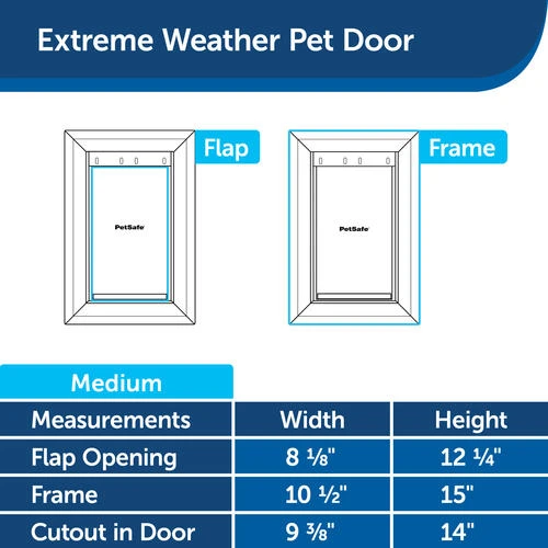PetSafe® 8.12" X 12.25" Medium White Extreme Weather Pet Door 7 PetSafe® 8.12" X 12.25" Medium White Extreme Weather Pet Door - Image 7