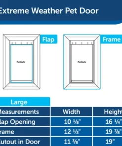 PetSafe® Large White Extreme Weather Pet Door - 10.12" X 16.25" -Doors, Windows & Millwork Sales PPA00 10986 PT05
