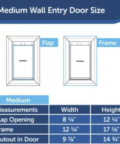 PetSafe® 8.25" X 11.25" Medium Wall Entry Pet Door -Doors, Windows & Millwork Sales PPA00 16943 PT05 1