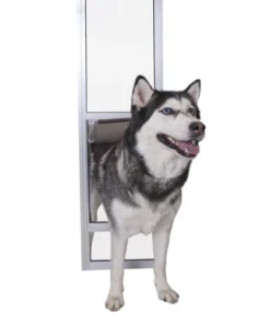 PetSafe® 76-3/4"-81" Adjustable Large/Tall Deluxe Satin Patio Panel Pet Door -Doors, Windows & Millwork Sales PPA11 13122 PT06