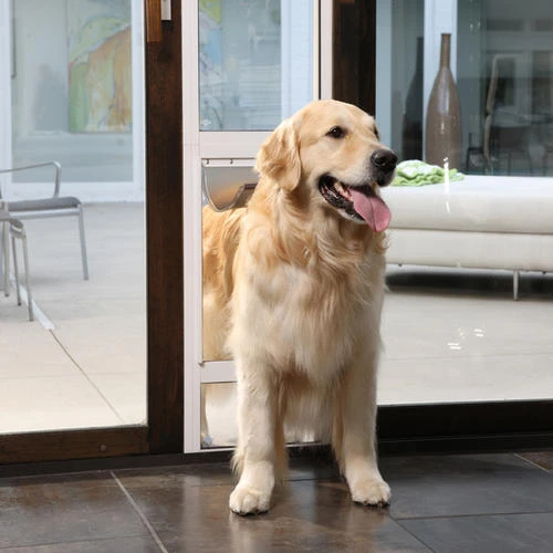 PetSafe® 91 7/16"-96" Adjustable Large/Tall Deluxe White Patio Panel Pet Door 2 PetSafe® 91 7/16"-96" Adjustable Large/Tall Deluxe White Patio Panel Pet Door - Image 2